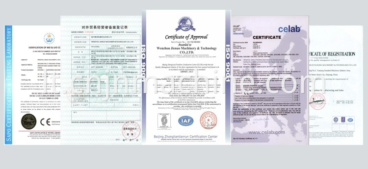 JENOR Quality Certifications including CE and ISO
